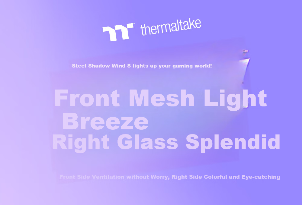 Thermaltake (Tt) Steel Shadow Wind S Black Case Water-Cooled Computer Tower (Supports EATX/Tempered Glass Side Panel/Supports 360mm Water Cooling/High Compatibility/4090 Graphics Card) 1