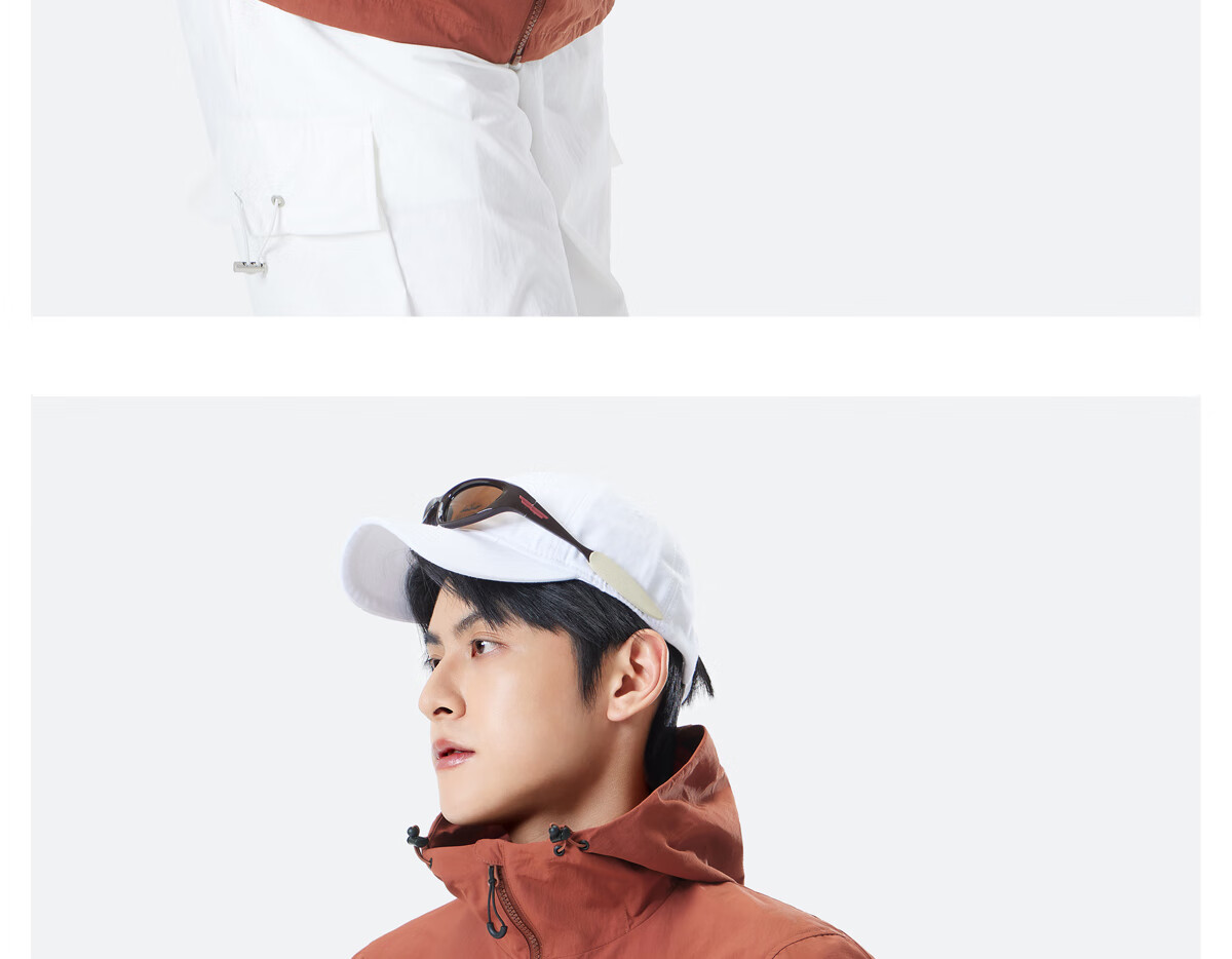 CAMEL Men's Jacket for Men And Women, Spring Outdoor Water-Repellent Oil-Resistant Ice-Feel Couple Hooded Coat M35BA6V062 29