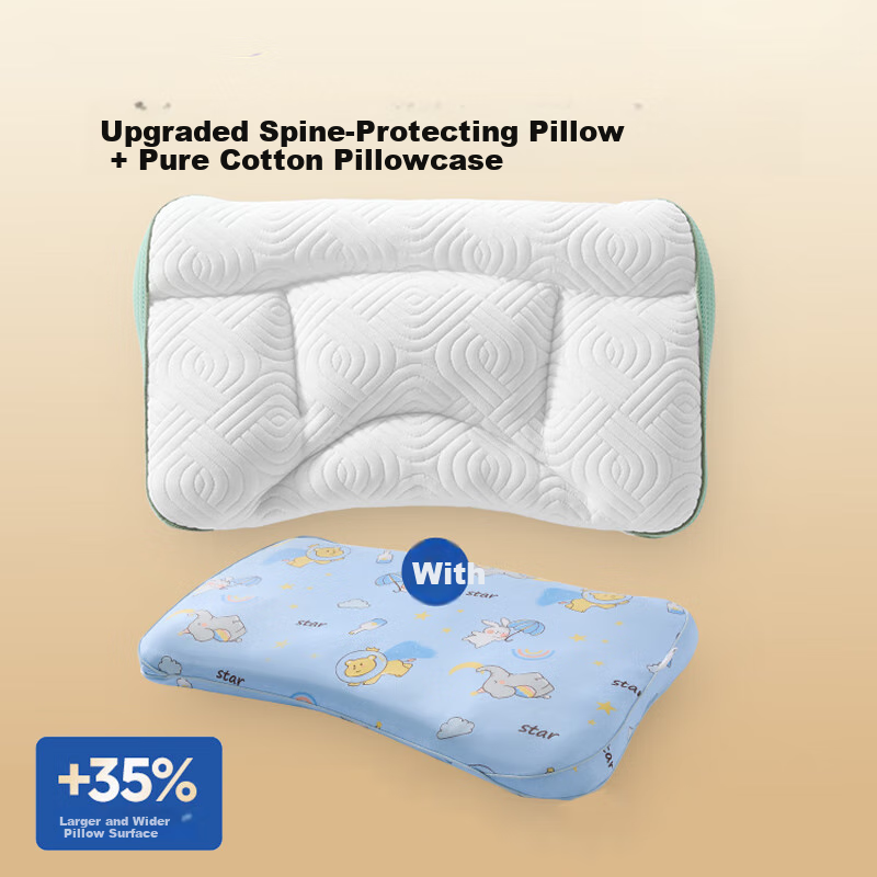 JOYNCLEON Children's Pillow for Ages 3-8, Neck Support Pillow, Sweat-Absorbing, Breathable, Shaping Growth Pillow, 3-6cm Jyp164160