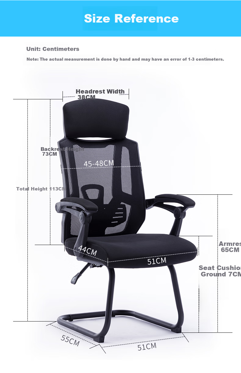 BECAUSES Computer Chair for Home Use, Reclining Office Chair, Conference Chair, Study Chair, Comfortable for Long Sitting, Ergonomic Seat 0895B 12
