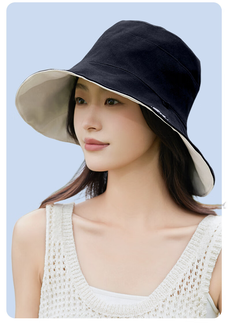 FitonTon Sun Protection Hat for Women, Summer Outdoor Beach Cycling Sun Hat, Versatile Double-Sided Fisherman Hat 11