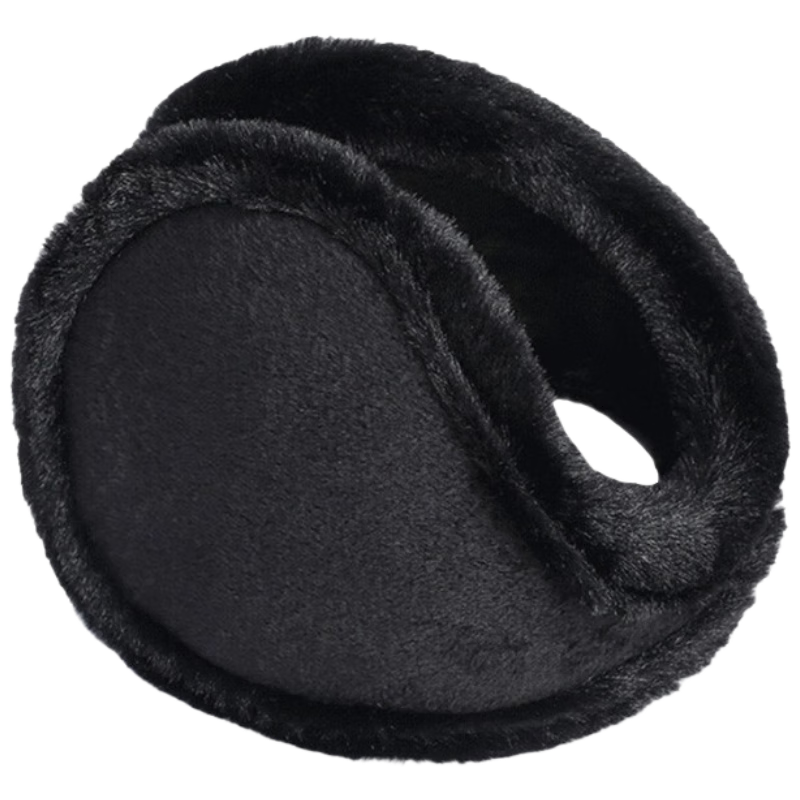 Adandyish Electric Bicycle Ear Protectors, Ear Warmers, Plush Ear Covers, Autumn And Winter Windproof And Warm, Post-Ear Style, Thickened, Black