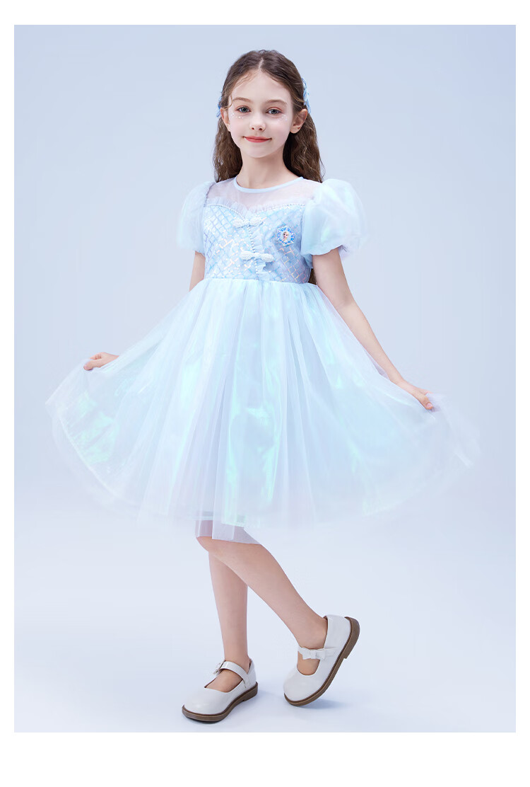 Disney Summer Princess Dress Girls Festival Gift Chinese Style Pink New Chinese Dress Size 120 15
