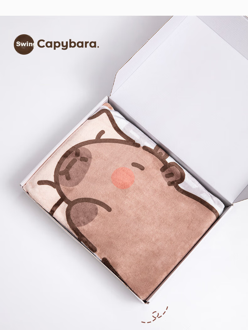 Shandian Capibara Office Student Nap Blanket, Summer Air Conditioning Sofa Nap Shawl Blanket, Cover Blanket 8