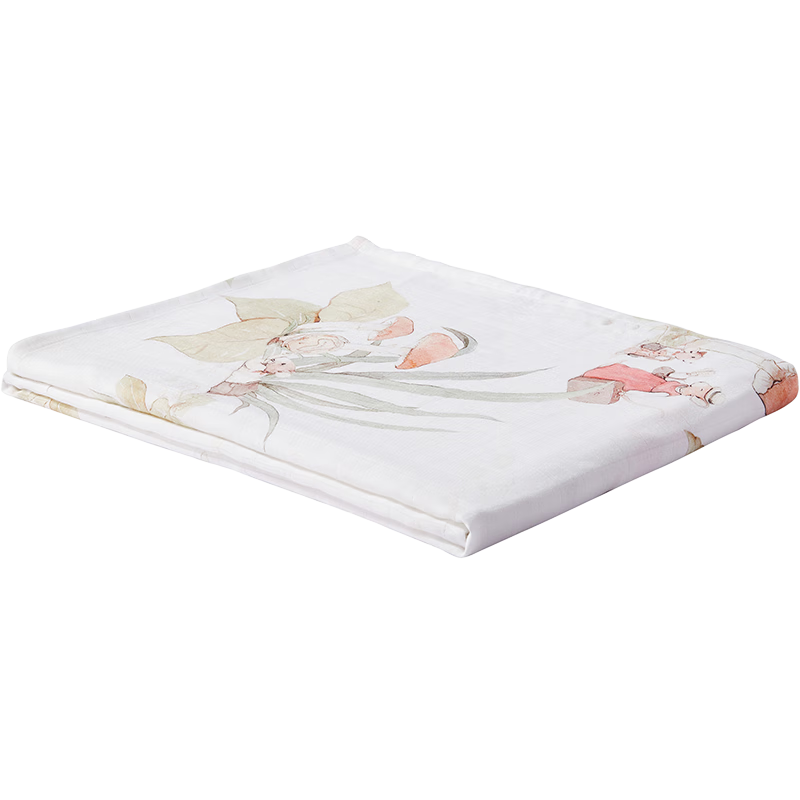 YEEHOO Bamboo Cotton Antibacterial Moisture-Absorbing Breathable Bath Towel for Newborns, Baby Boys And Girls, Towel for Grassland Fairy, 115*115CM