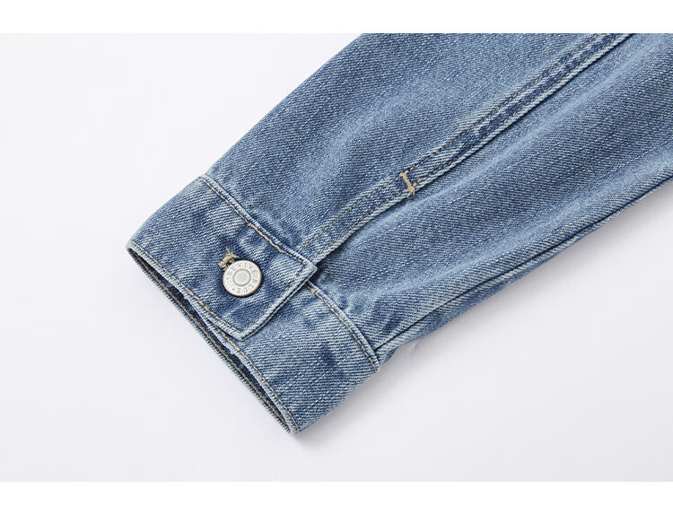 Dme [Cool And Stylish] Spring V-Neck Classic Washed Denim Blue Jacket for Wome 13