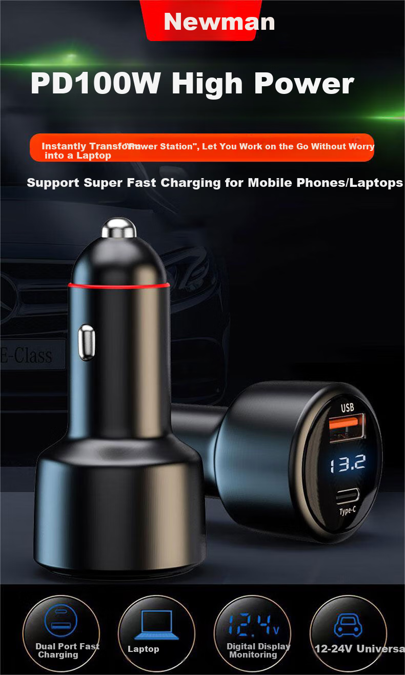 Niuman Car Charger, Super Fast Charging, Suitable for Laptops, Huawei, Xiaomi, OPPO, Apple, Honor 3