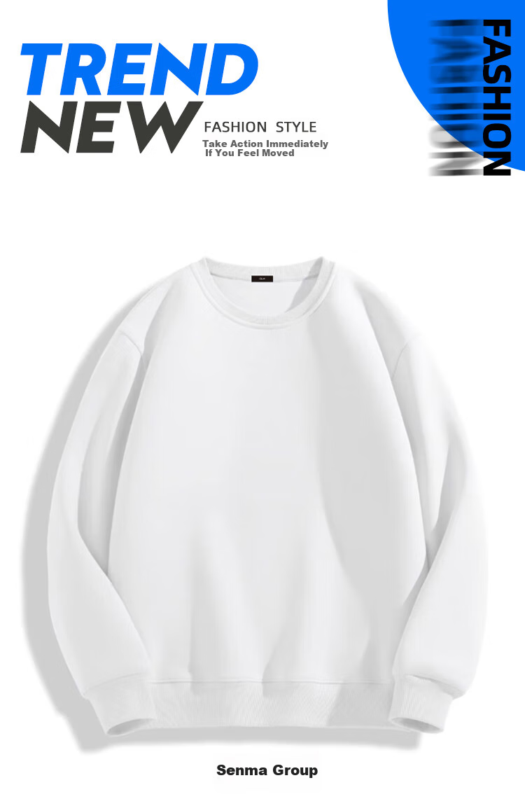 GLM Crew Neck Sweatshirt for Men, Autumn Loose Fit Versatile Sports Simple Pullover Base Layer Casual Jacket Khaki 3XL 1