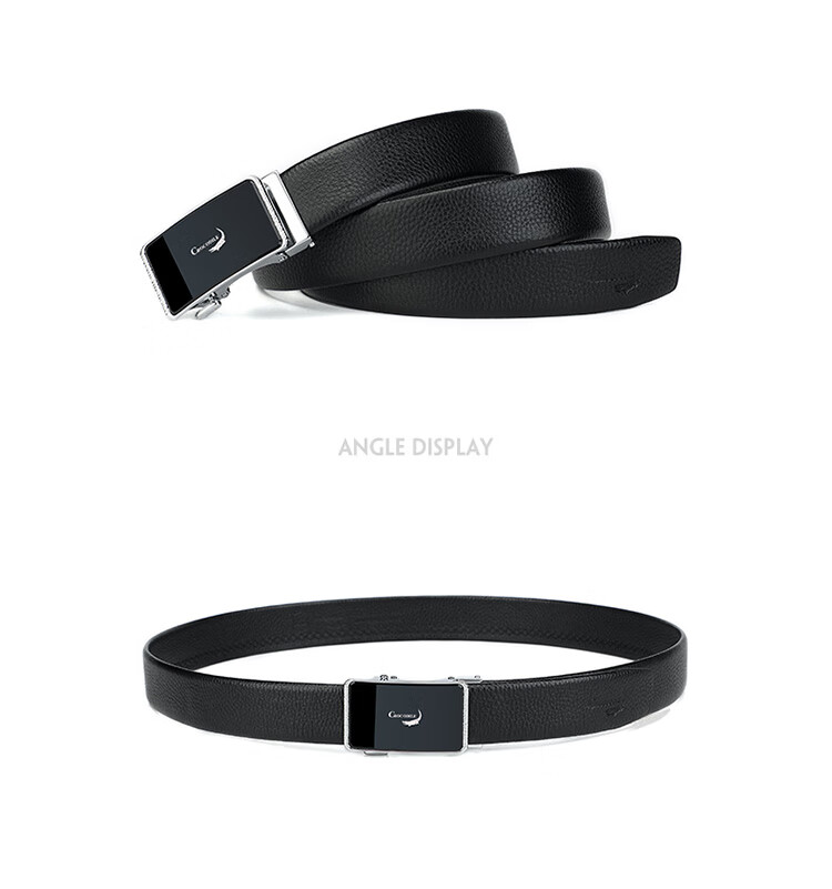 CROCODILE Top-Grain Leather Business Belt for Men, Automatic Buckle Belt, Birthday Gift for Men T4057 3