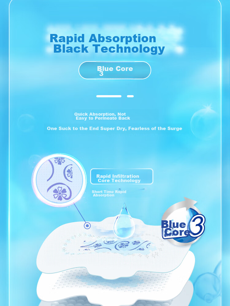 ABC KMS Thin Healthy Formula Ultra-Thin Breathable Day And Night Sanitary Napkin Set Sold by JD 8 Packs 63 Pieces 6