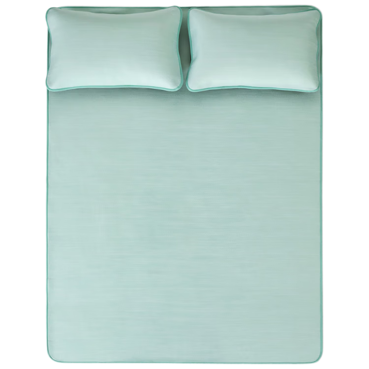 LOVO Luolai Class A Antibacterial Cooling Mat, Machine Washable Ice Silk Mat, Summer Cool-Feeling Foldable Soft Mat Set of Three Pieces, 180*200cm