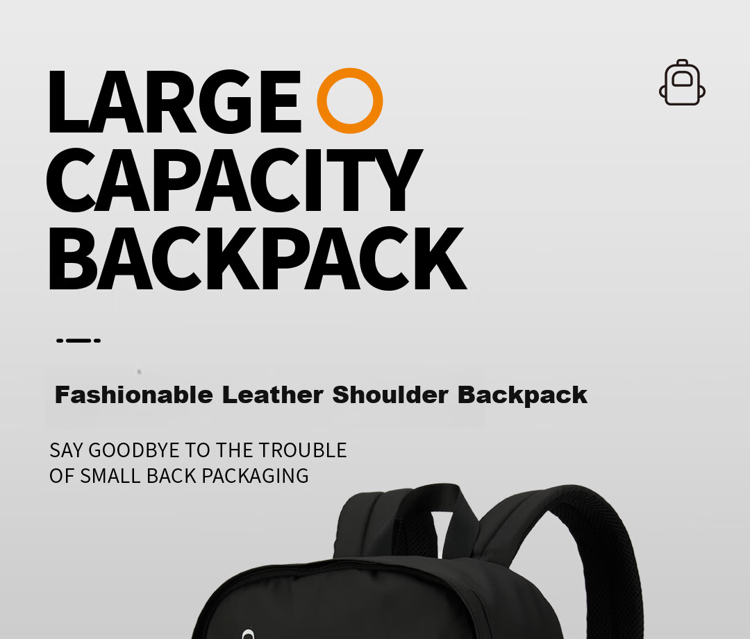 361° Unisex Backpack, Lightweight And Waterproof School Bag, Student Backpack, Travel Laptop Bag, Ultra-Light Outdoor Hiking Bag, Black 2