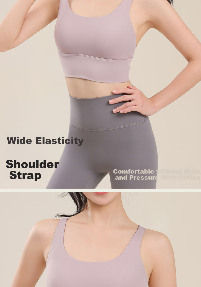 Ziyouxi Women's Sports Bra, New Style, Shock-Absorbing, Push-Up, for Running And High-Intensity Yoga, Jump Rope Fitness Vest, Top Bra 4