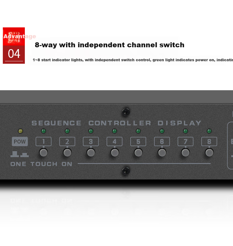 SHILE YW-9 High-Power 8-Channel Power Sequencing Controller for Stage, Conference, KTV Audio Equipment Professional Controller Voltage Regulator Burn Prevention Socket 6