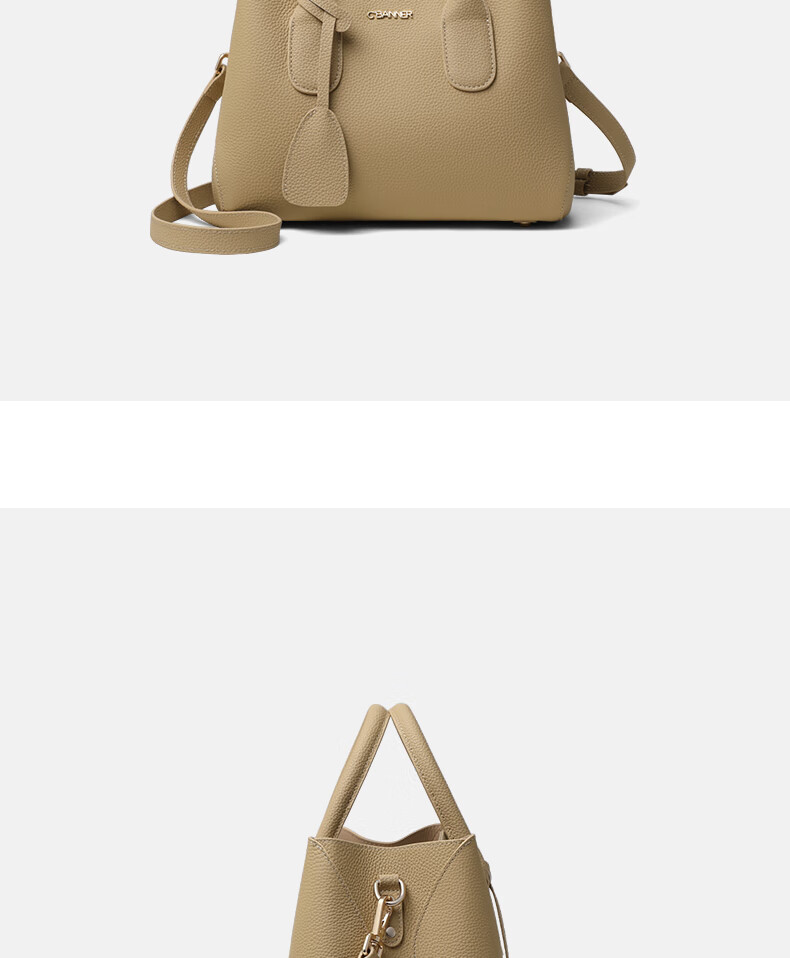 C.BANNER Top-Grain Leather Handbag, Women's Bag, Large Capacity Tote Bag, Shoulder Crossbody Bag, Brand Birthday Gift for Girlfriend on May 20 8