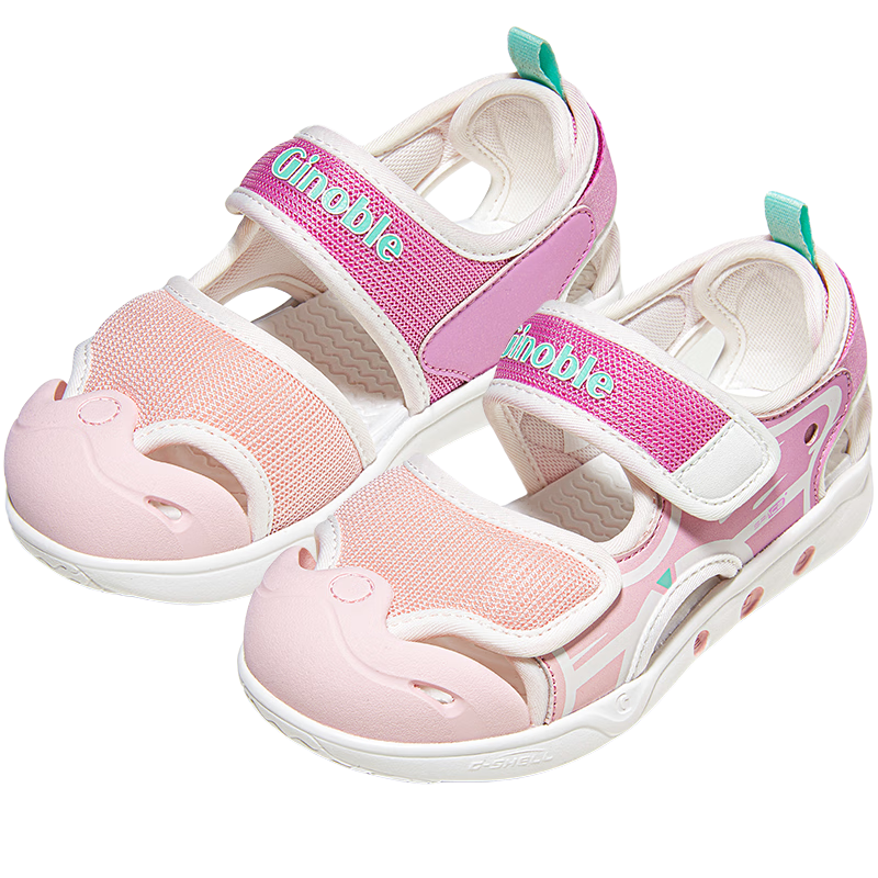 Ginoble Toddler Walking Shoes Summer Sandals Kids Functional Shoes Boys and Girls Star Series GW1746 Rose Pink/Crystal
