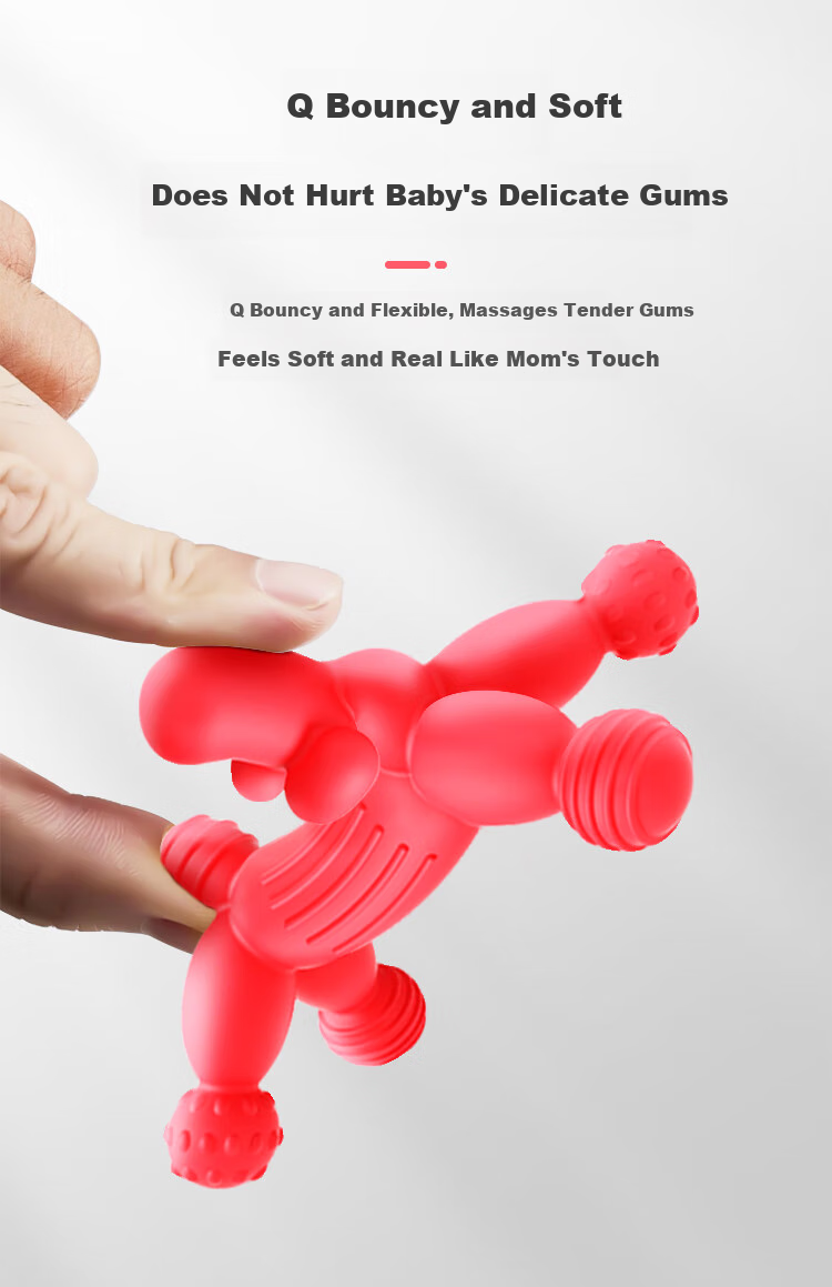 DOCTOR MA Baby Teether Mushroom-Shaped Teether Toy, Anti-Thumb Sucking Teether, Balloon Dog Desig 6