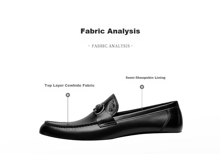 Goldlion Men's Loafers, Leather Shoes, Comfortable Slip-On Business Casual Shoes G550310452AAB - Black - Size 40 13
