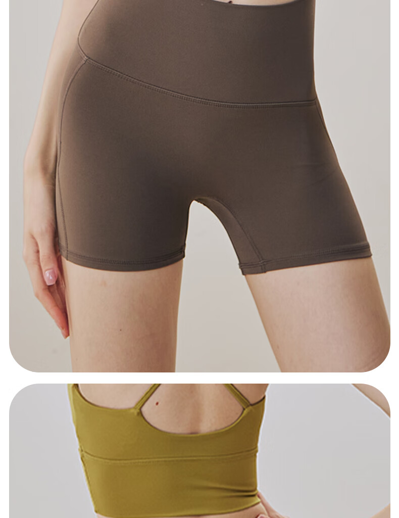 XUEXIMAN Women's Yoga Pants High-Waist Hip-Lifting Seamless One-Piece Sports Shorts Pilates Cycling Biker Shorts 11