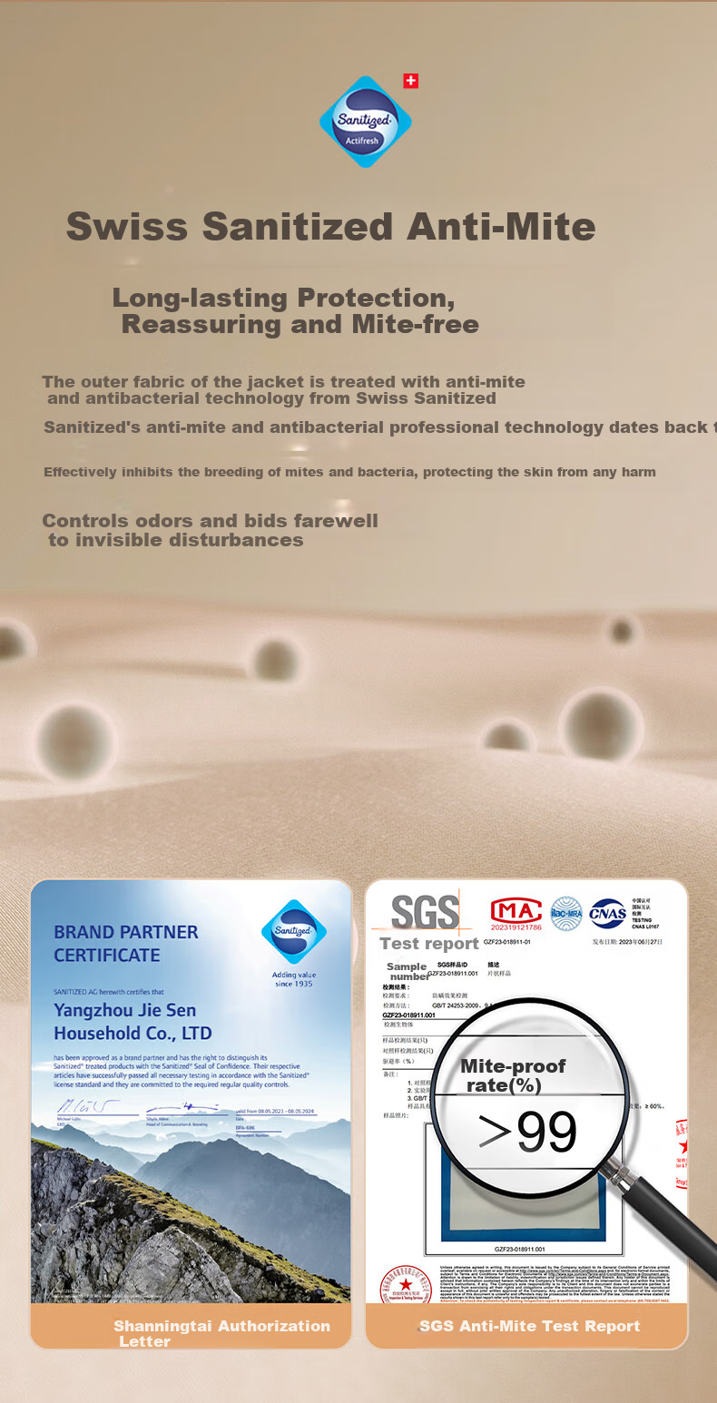 Hodo Thai Imported Natural Latex Mattress, 5cm Thick, 85D Swiss Anti-Mite Cover, 1.8m X 2m, Medium Firmness 11