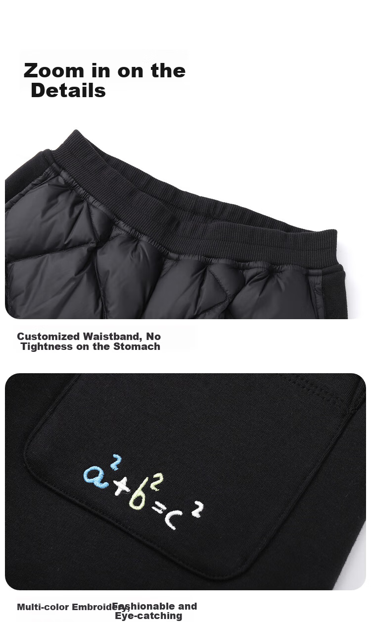 Annil Children's Clothing, Boys And Girls down Pants, 2024 Winter New Style, Black, Size 120 10