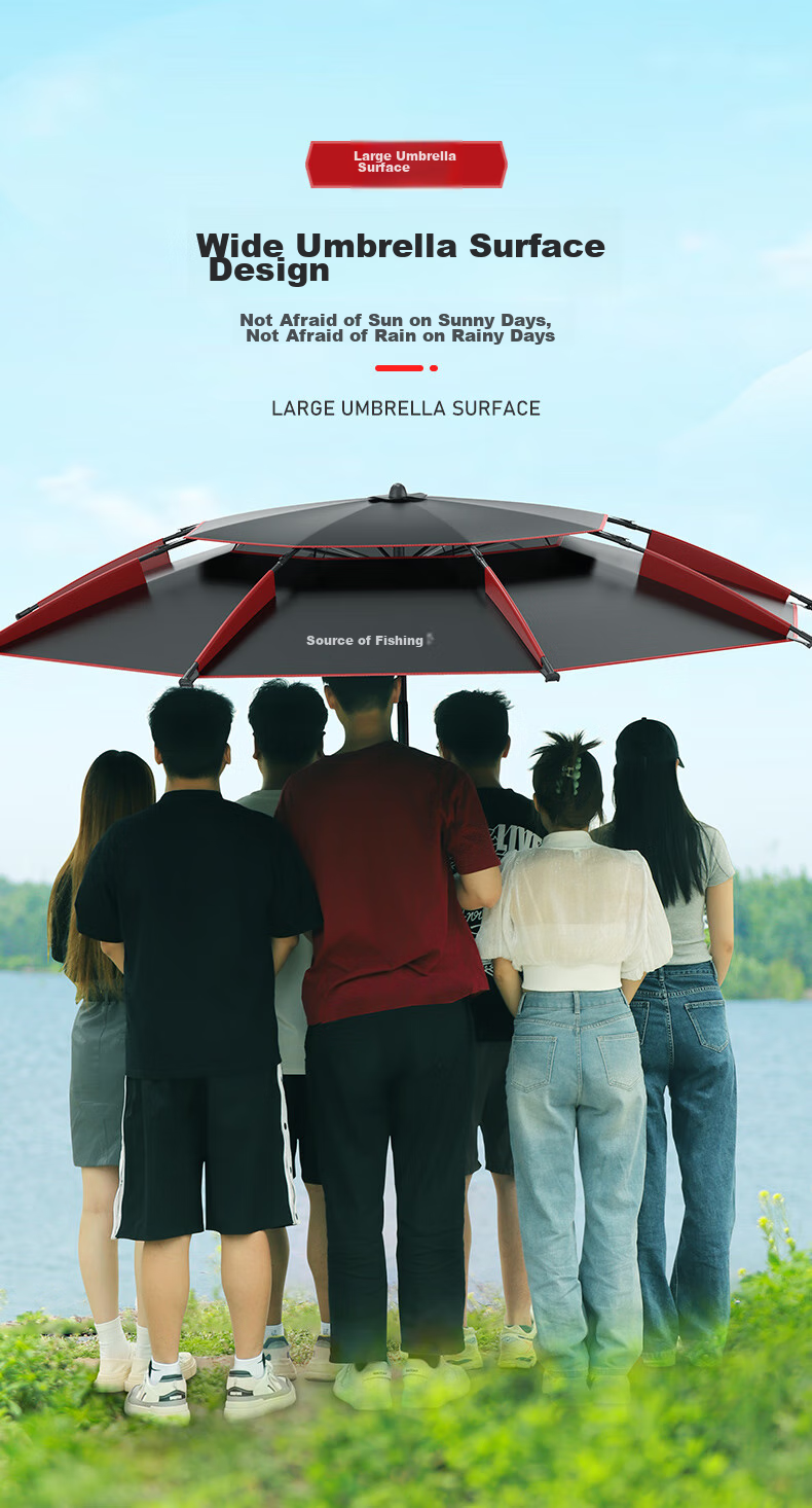 Yuzhiyuan Fishing Umbrella, Rain-Proof And Sun-Shading Umbrella, Multi-Directional Folding Outdoor Fishing Tackle, UV Protection, Windproof, with Umbrella Stand 10