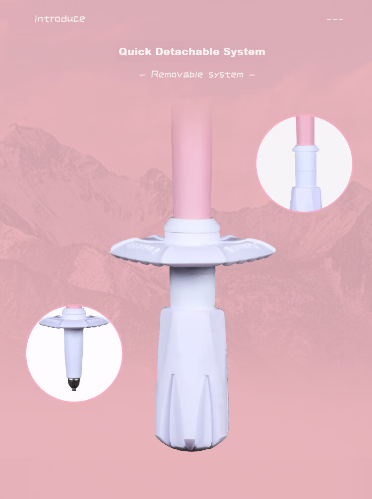 Pioneer Xiaojingling 3 Series Children's Trekking Pole, Carbon Fiber Walking Stick, Telescopic Hiking Cane, Macaron Pink 13