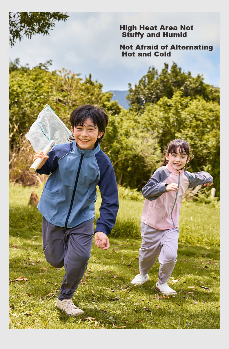 HeyBetter Children's Fleece Cube Jacket, Sweat-Wicking, Windproof, Parent-Child Warm Outerwear, Lake Blue (Navy Blue/Blue), Size 120 11