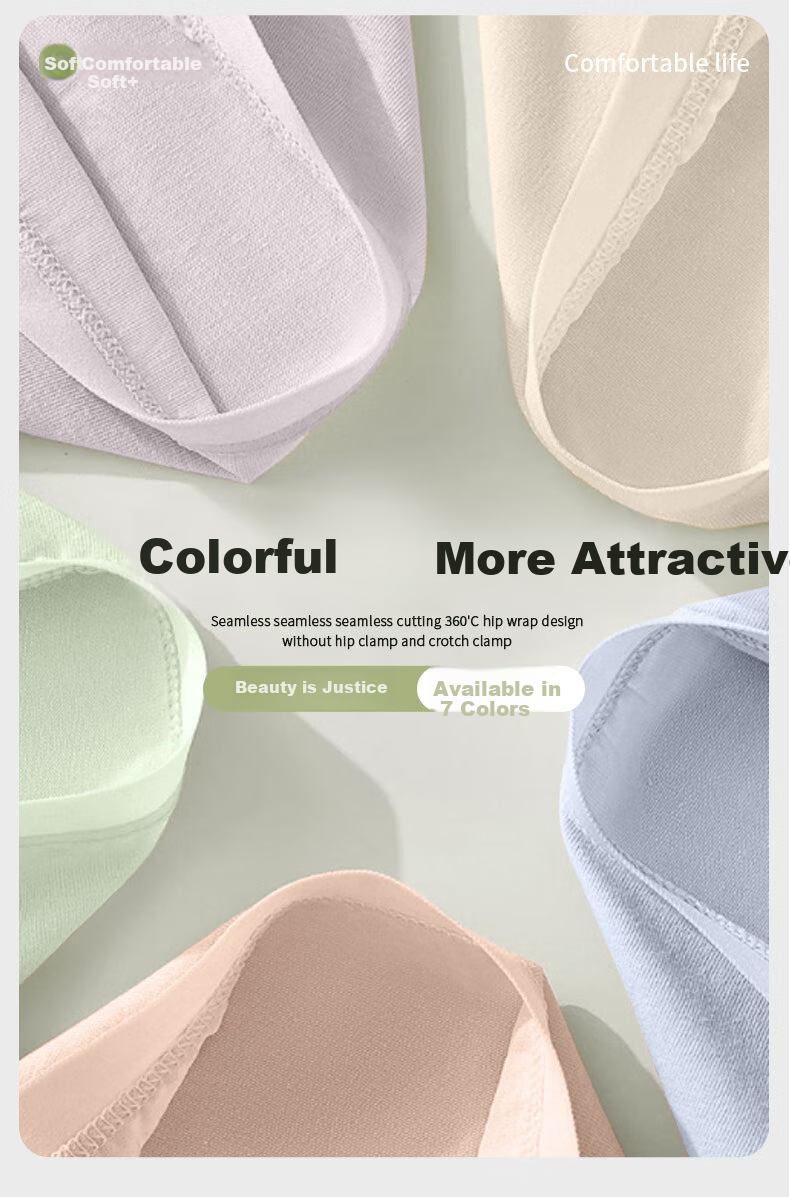 MiiOW Disposable Women's Underwear, 100% Pure Cotton, Sterilized, No-Wash, for Pregnant Women, Postpartum Care, Business Trips, Travel, Daily Use, Size L, 7 Pieces 7