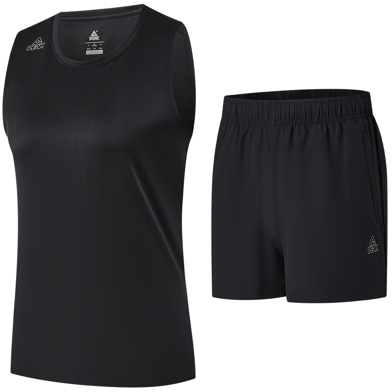 PEAK Women's Summer Sports Set Quick-Dry Breathable Sleeveless Vest and Shorts Badminton Running Fitness Two-Piece DF152038