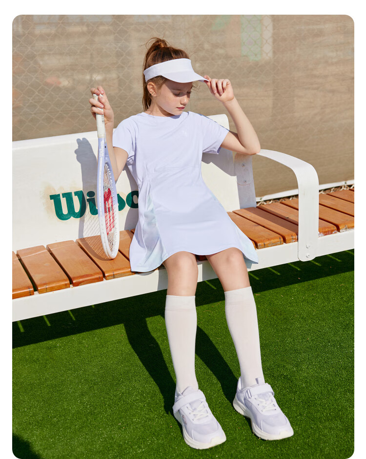 BALABALA Girls' Summer Dress, Sporty Style Quick-Dry Waist-Cinching Skirt for Older Children, Trendy 208225111023 8