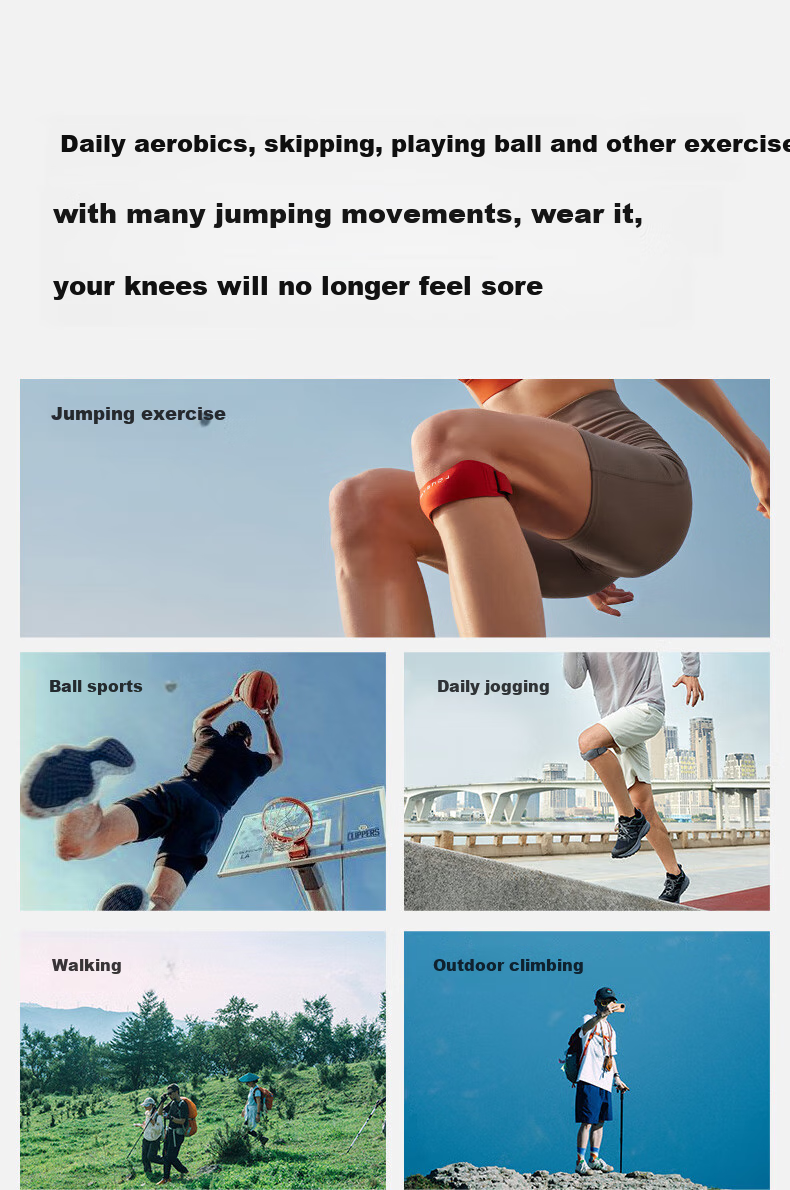 Lianji Patellar Strap for Men And Women, Professional Knee Joint Injury Protection Band for Basketball, Running, Sports, And Badminto 3