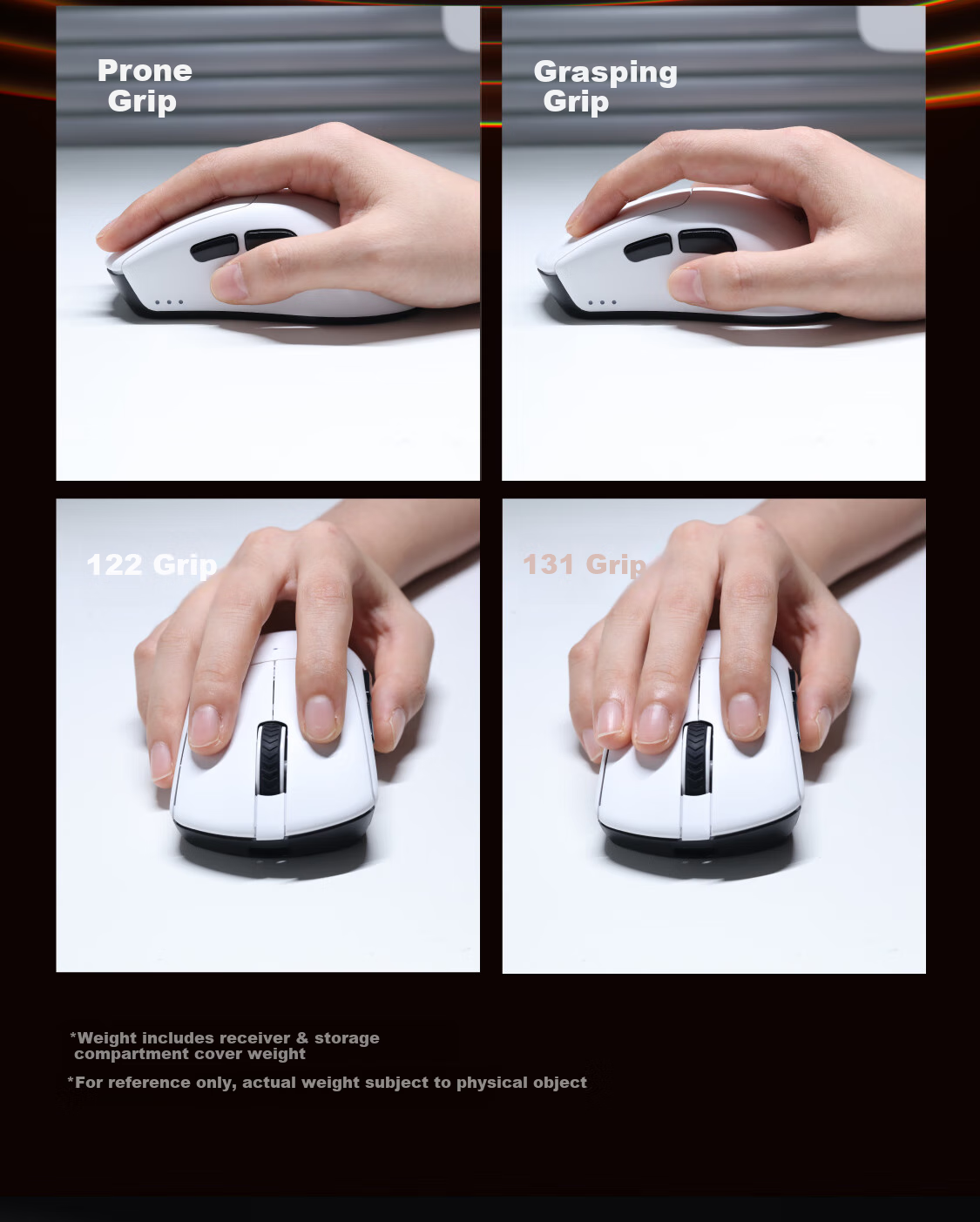 AUSDOM G04L Wireless Mouse for Gaming, E-Sports, Office, Bluetooth Mouse Wired/2.4G/Bluetooth Triple-Mode Right-Handed Ergonomic Lightweight Design with 800mAh Long Battery Life 7