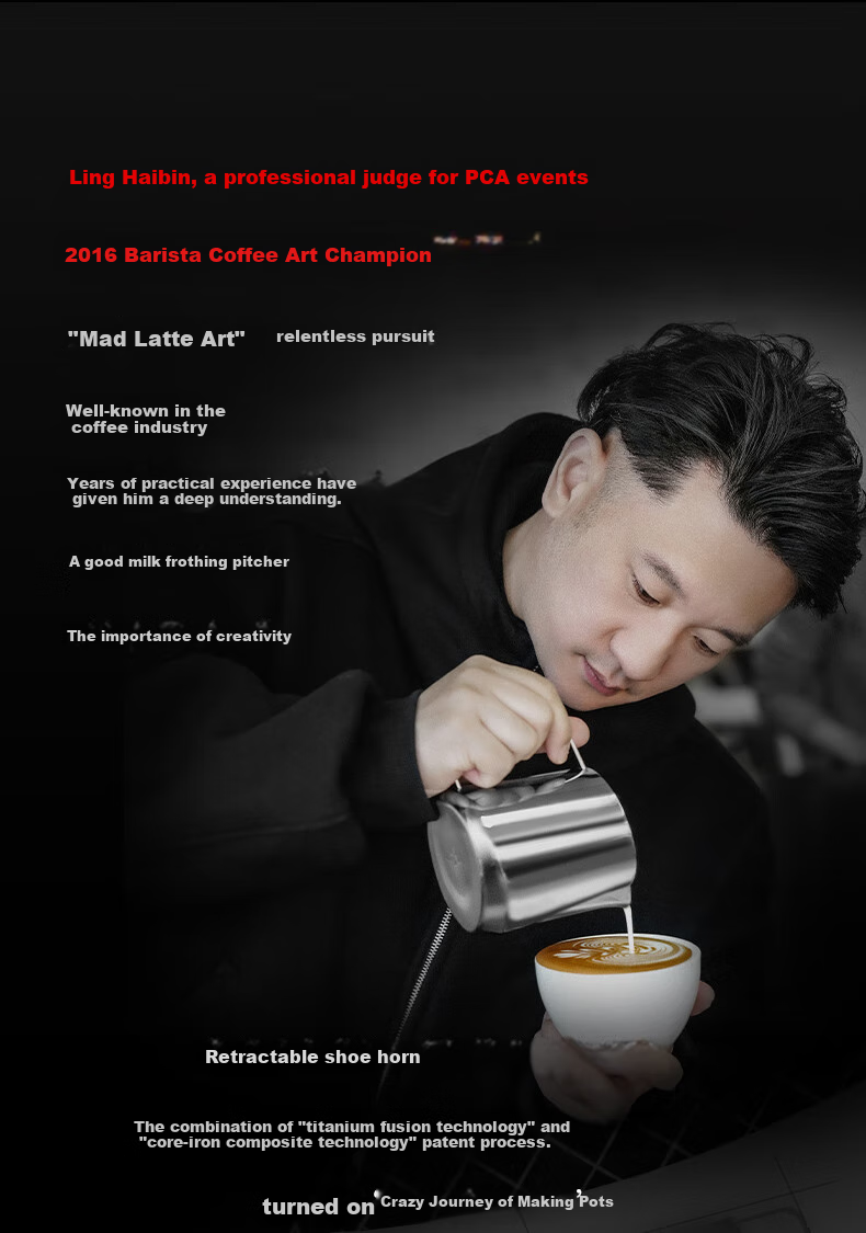 MHW-3BOMBER High-Performance GT Latte Art Machine, Professional Barista Italian Milk Foam Art Cup, Innovative U-Shaped Spout 3