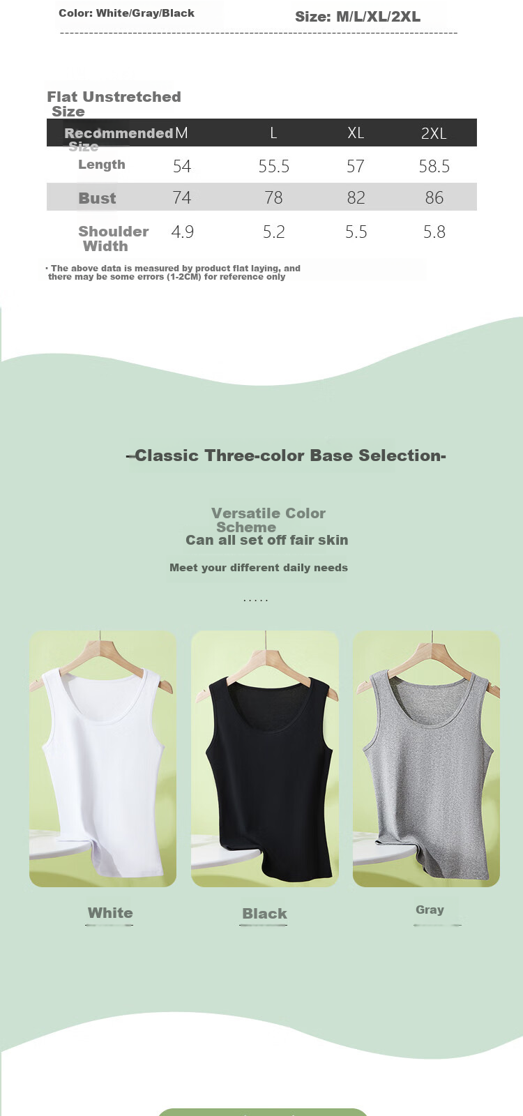 MiiOW Women's Camisole Tank Top, 2025 New Style, Pure Cotton Undershirt, Inner Wear Or Outer Wear Sleeveless Top, White, L 5