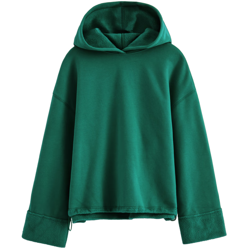 Dme [Retro Hoodie] Autumn And Winter Quality Online Hooded Long-Sleeve Fleece-Lined Sweatshirt Women's Jacket