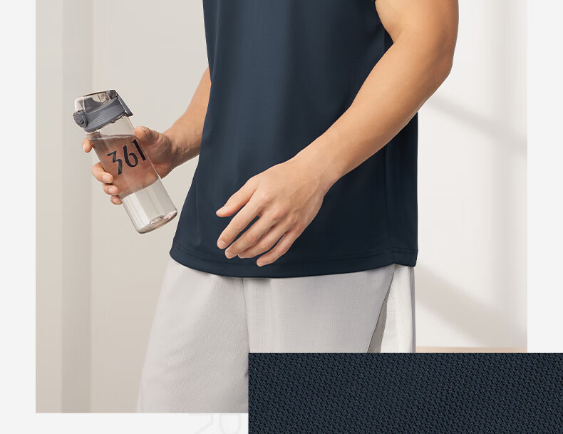 361° Men's Short-Sleeve T-Shirt, Summer Quick-Dry Polo Shirt, Running Fitness Sportswear, Half Sleeve, 652524102D-8 10