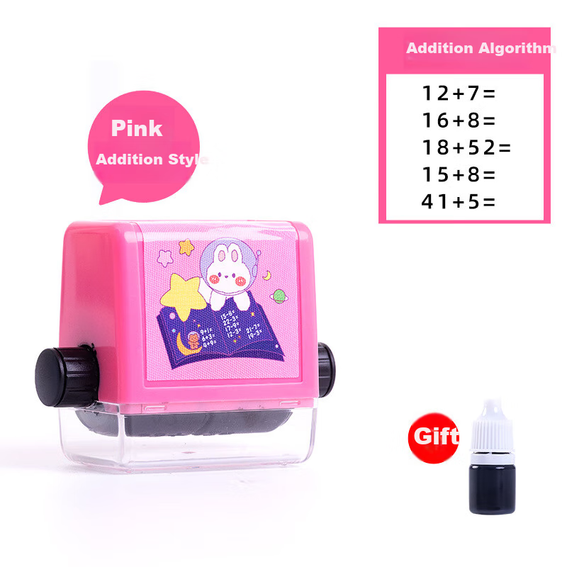 Touch Fish Addition, Subtraction, Multiplication And Division Number Stamp Math Subtraction Arithmetic Blank Fill Roller Stamp Elementary School Student Mental Math Random Question Generator Practice Tool 0-100 Arithmetic Additio