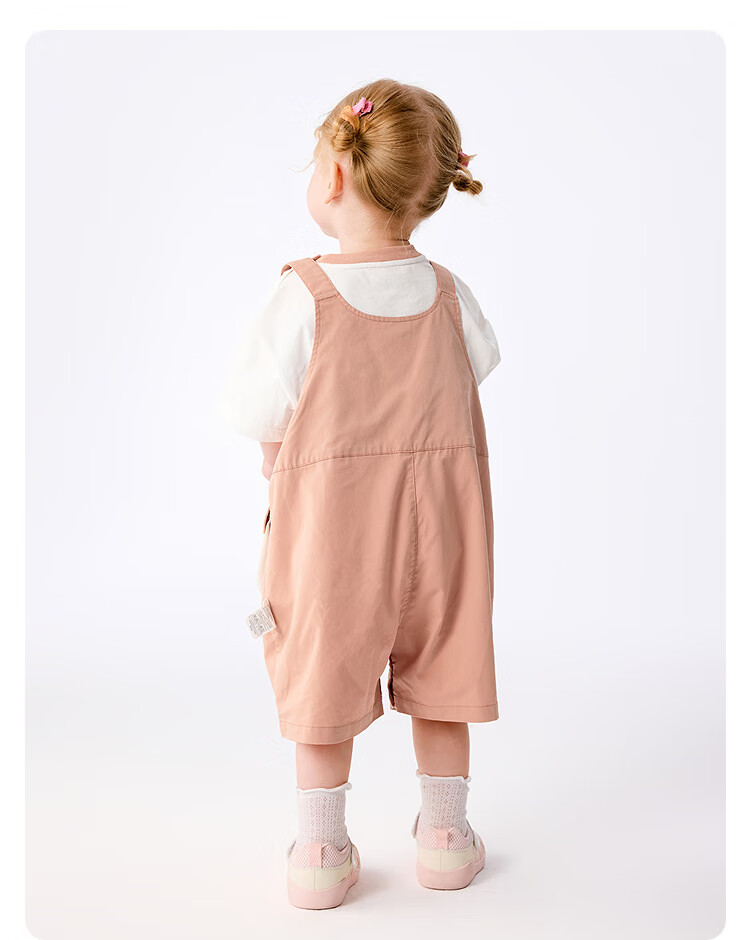 BALABALA Baby Short-Sleeve Set, Boys And Girls Summer Outfit, Stylish Suspender Pants Two-Piece Set, 2025 Fashionable Trendy 209225119203 7