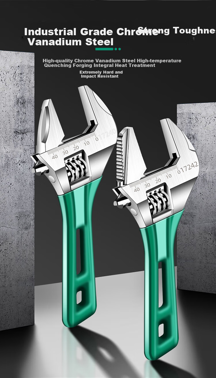 Baolian Adjustable Wrench, Short Handle, 8 Inches, 46mm, Universal Multi-Functional Set for Plumbing And Bathroom Use 4