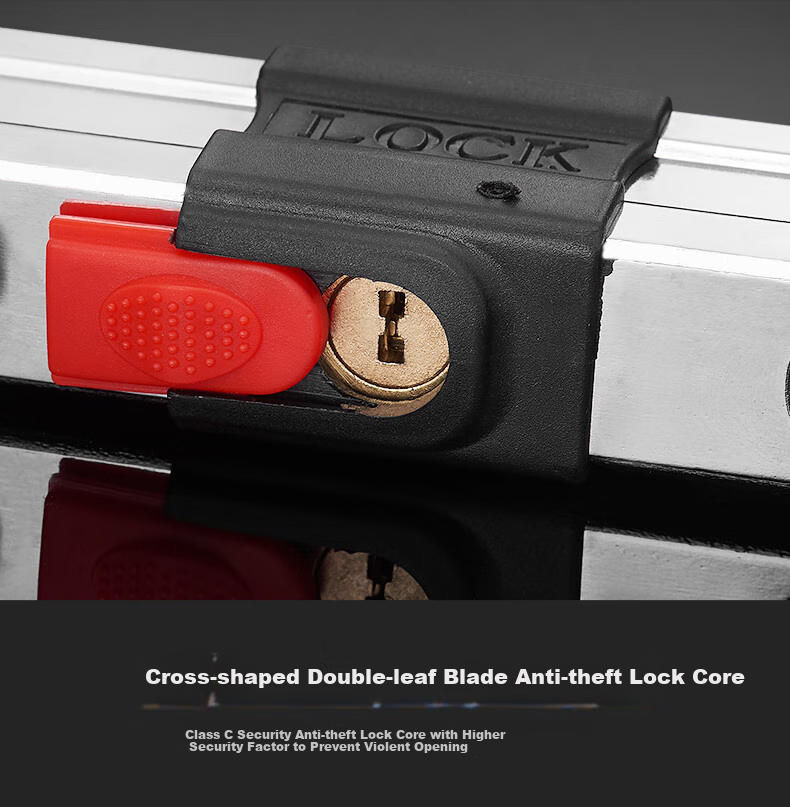 Fly.Globe U-Shaped Lock Glass Door Lock C-Grade Anti-Shear Anti-Theft Motorcycle Lock (With 10 Keys) 12