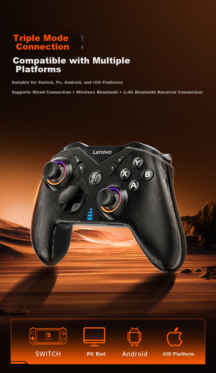 Lenovo S05 Wireless Game Controller Bluetooth Compatible with Xbox, Hall Trigger, Suitable for Switch 2, PC, Mobile Phone, Steam, Rescuer Dual Shadow Qijing Mingmo Yuanxu Zhuyou Black 14