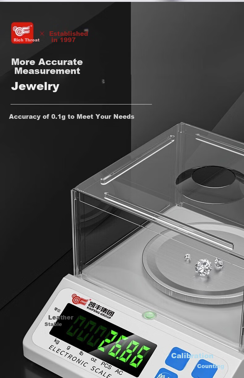 Kaifeng Electronic Balance Scale, 0.01g High Precision Electronic Scale, Laboratory Precision Analysis Balance, Gold Jewelry Scale 6