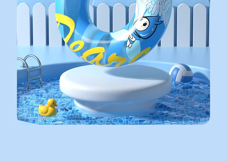 Li-Ning Swimming Ring for Children over 3 Years Old, Baby Life Buoy, Inflatable Thick Armpit Float Toy for Kids 10