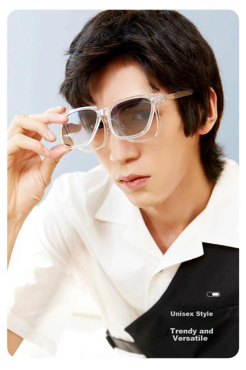 LOHO Magnetic Sunglasses with Anti-Blue Light Lenses for Nearsightedness, Night Vision, And Driving - Ultra-Light Three-In Glasses for Me 2