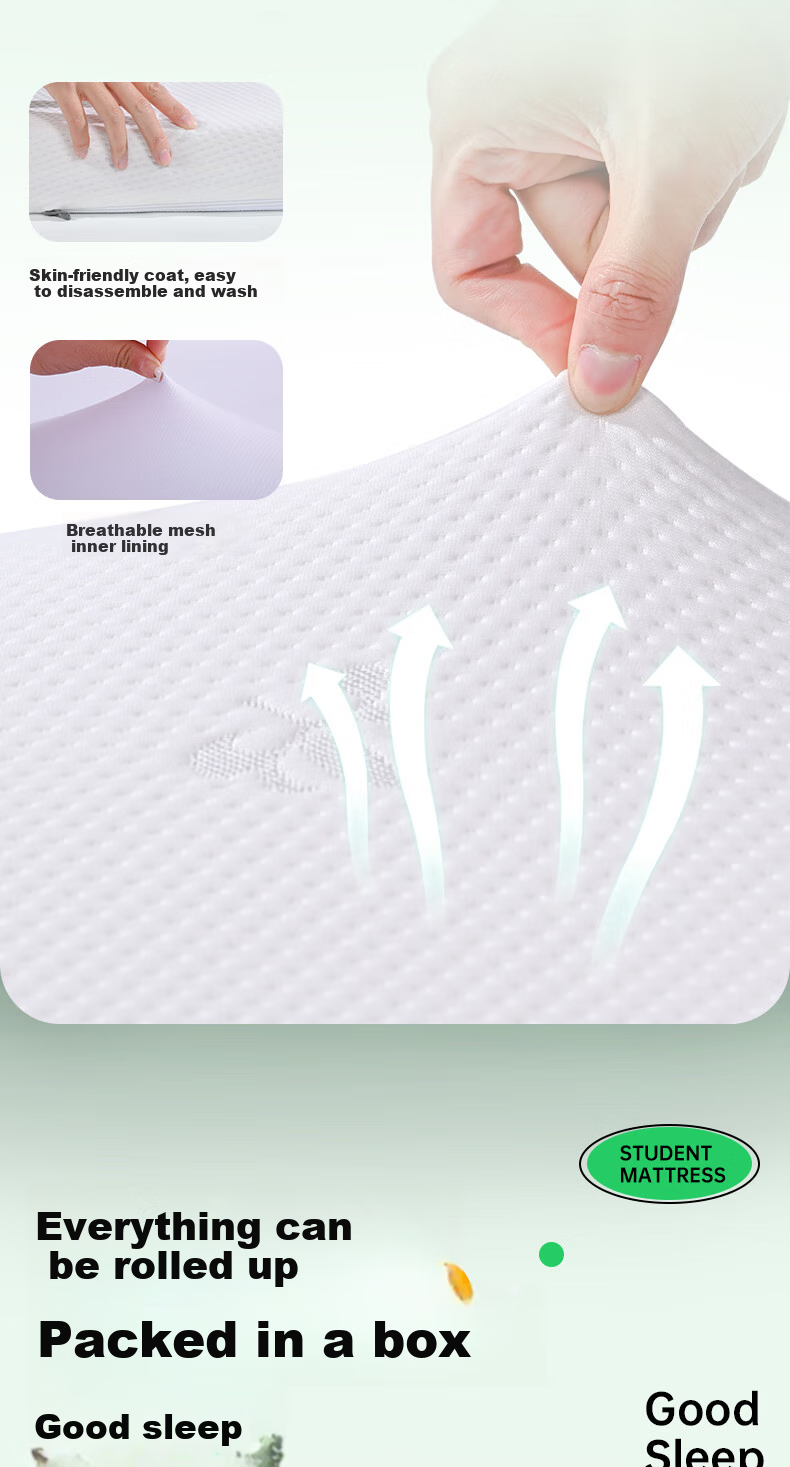 Mengyishu Natural Latex Mattress, 0.8m X 2.0m, Imported from Thailand, Rubber, for Student Dormitory, Single Tatami Soft Pad 8