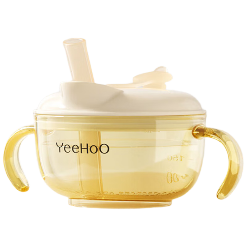 YEEHOO Baby Soup Straw Bowl Rice Cereal Cup Spout Feeding Bowl Porridge Drinking Water PPSU Special Tableware Children's Lunch Box