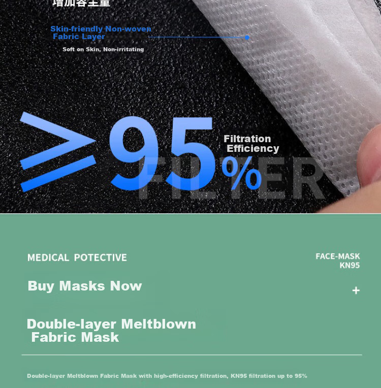 Gongtai KN95 Dust-Proof Activated Carbon Face Mask, Anti-Influenza, Construction Odor, Breathable Industrial Dust GT9502, 50 Pieces 6