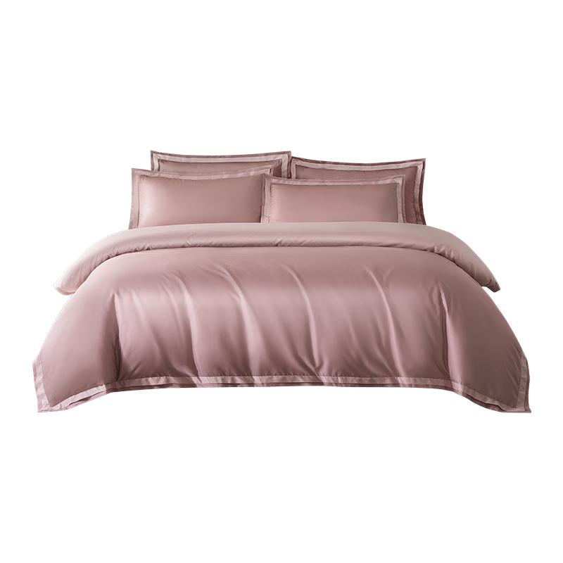 JD Original, 100-Piece Pure Cotton Bedding Set, 100% Long-Staple Cotton Sateen, Class A Luxury High-End Bed Sheet And Duvet Cover Set, for 1.8-Meter Bed, Deep Night Purple