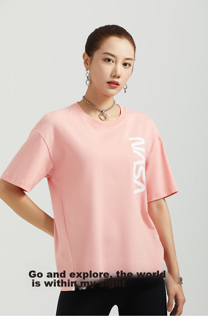 TECTOP Short-Sleeve T-Shirt, Sports Round Neck Undershirt 099, Pink L 13